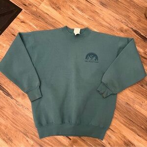 Womens vintage 90s hanes Girl Scout camp big logo crew sweatshirt sz L green